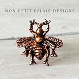Copper Queen Bee Door Knob