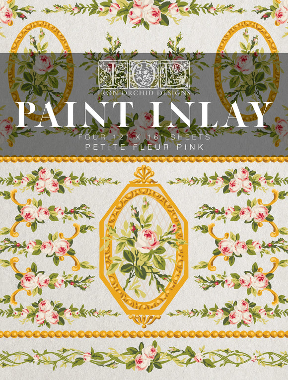 PETITE FLEUR 12x16 IOD DECOR PAINT INLAY PAD™ - PINK