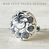 Navy & Cream Boho Furniture Knob