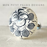 Navy & Cream Boho Furniture Knob