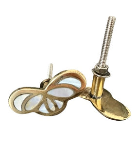 Brass & Mother of Pearl Bow Knob