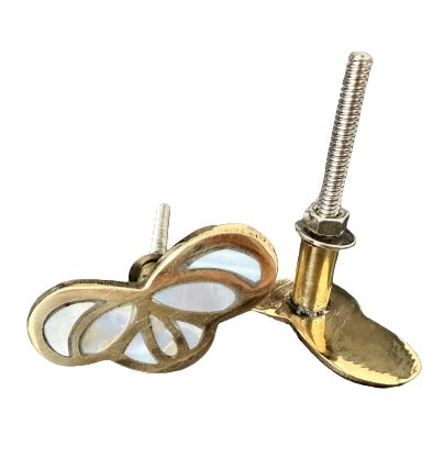 Brass & Mother of Pearl Bow Knob
