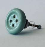 Cute As A Button Sage Knob