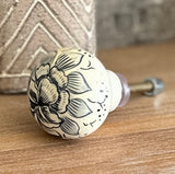 Black & Cream Boho Knob