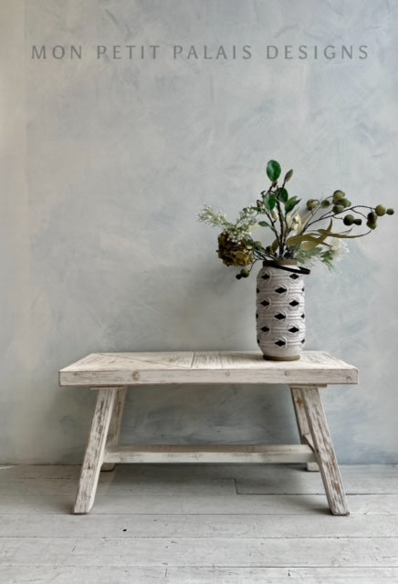Old White Bench Mon Petit Palais Designs