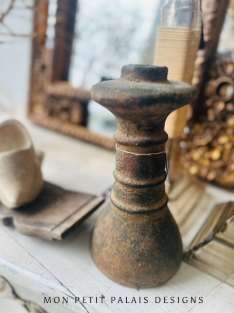 Mexican Clay Candlestick