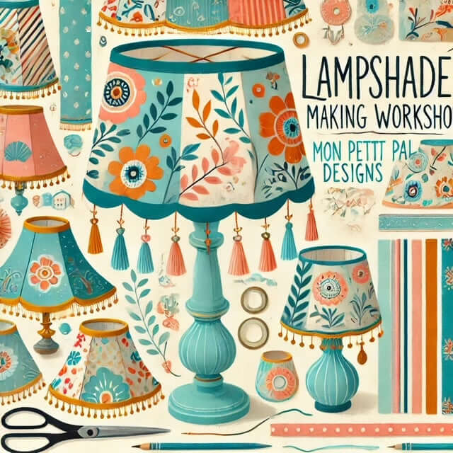 Lampshade Making Workshop - Create custom lampshades using Fabric in this hands-on class. Perfect for adding a personal touch to home decor