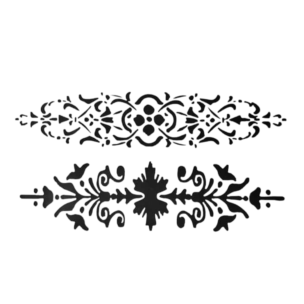 Ornate Border Decorative Stencil – Vertical Pattern Design