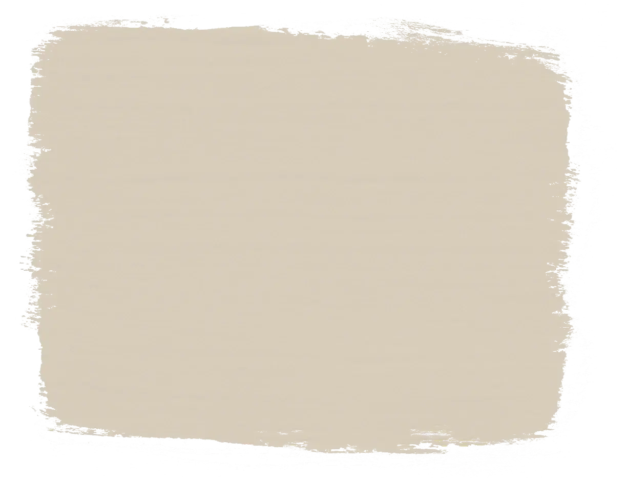 Swatch of Annie Sloan Chalk Paint in Canvas showing its soft, warm taupe tone.