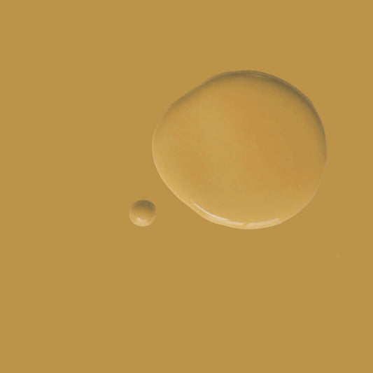 Carnaby Yellow - Annie Sloan Satin Paint showcasing rich mustard yellow paint droplets on a textured backdrop.