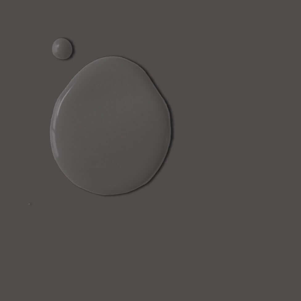 Graphite - Annie Sloan Satin Paint swatch showcasing a dark grey color resembling chalkboards.