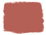Swatch of Annie Sloan Sandalwood Red Chalk Paint showing its rich terracotta tone.