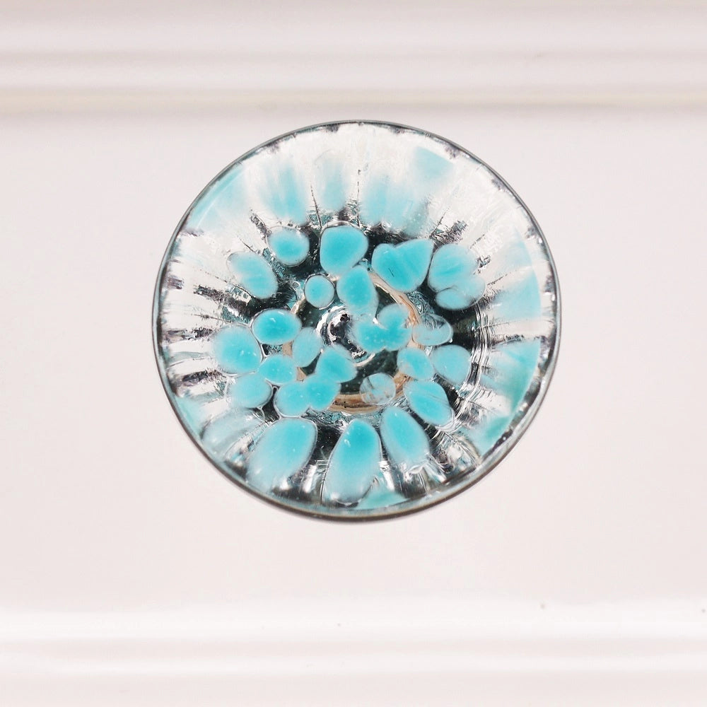 Celeste Blue Glass Knob.