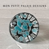 Celeste Blue Glass Knob.