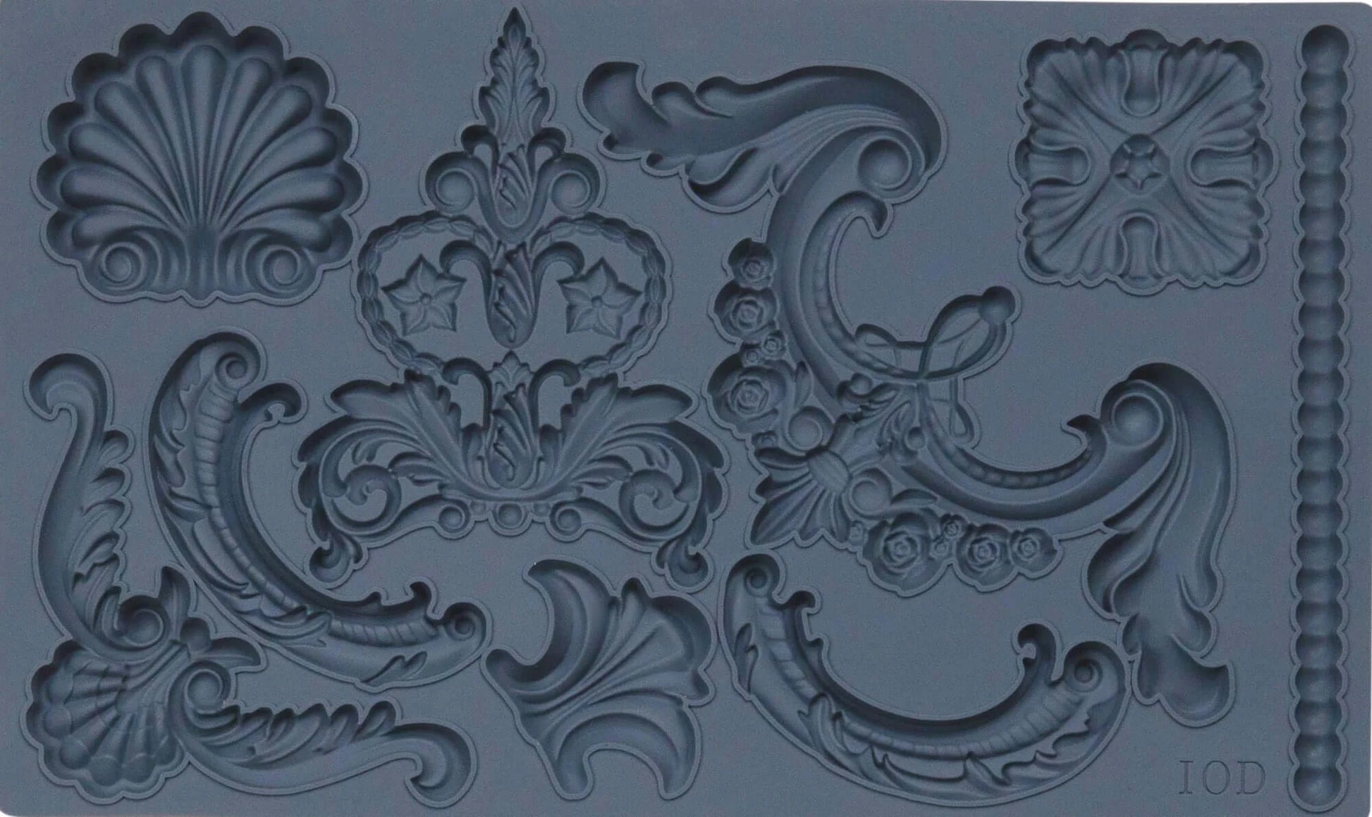 IOD Classic Elements Decor Mould – intricate designs for DIY crafts and baking, showcasing ornate flourishes and scrollwork.