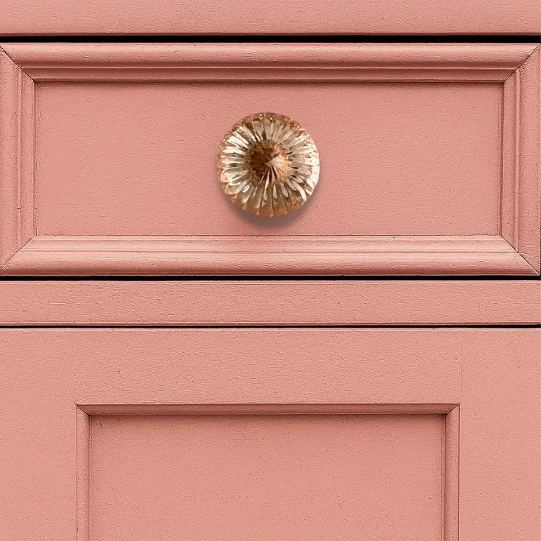 Rosalie - Rose Quartz Glass Knob