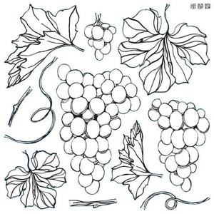 Grapes 12 x 12 Decor Stamp
