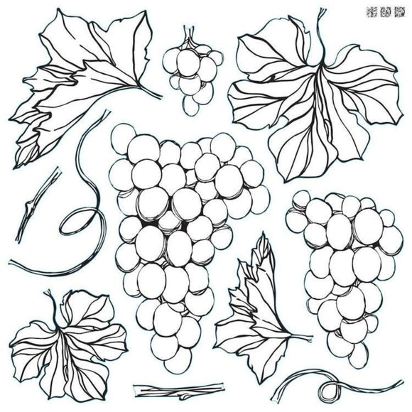 GRAPES 12×12 IOD DECOR STAMP™