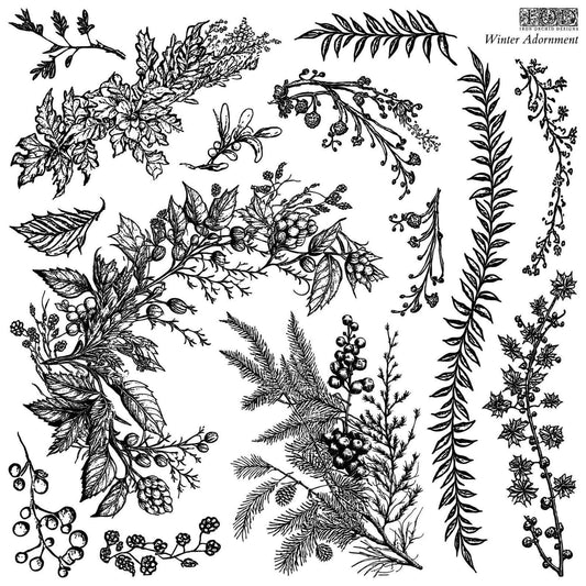 Winter Adornment – 12 x 12 IOD Decor Stamp™