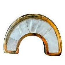 Brass & Mother of Pearl C-Shape Pull