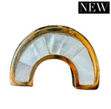Brass & Mother of Pearl C-Shape Pull