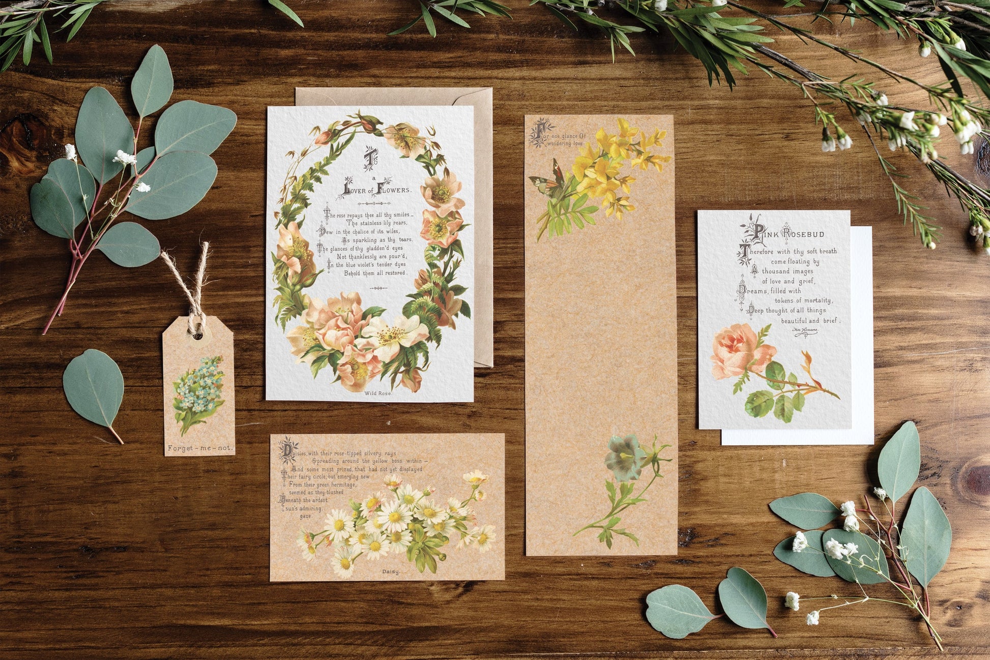 IOD Lover of Flowers Transfer used on a DIY wall art project, enhancing a rustic frame with vibrant floral details
