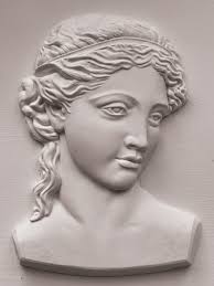 IOD Persephone Decor Mould, classical relief art sculpture of a woman's face.