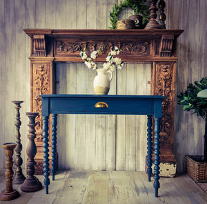 Navy console table