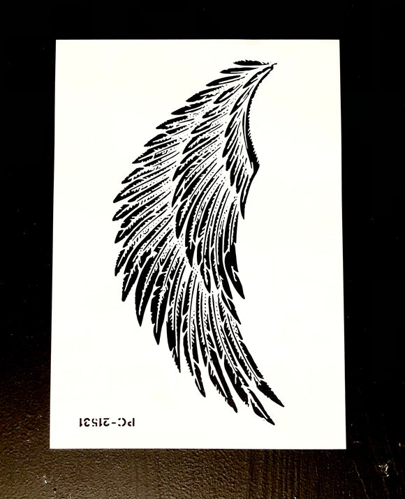 Angel Wing Stencil A4