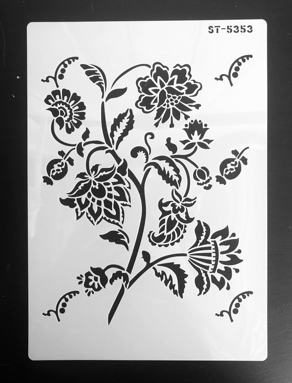 Floral Stencil A4