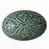 Nouveau Sage Oval Ceramic Knob