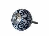 Black and White Ceramic Knob