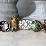 Brass & Mother of Pearl Oval Knob
