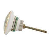 Green & Emerald Ceramic Knob