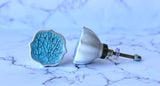 Blue Crackle Ceramic Knob