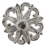 White Iron Cut-Out Detail Knob