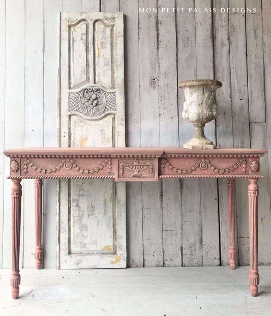 Blush Carved Console Table