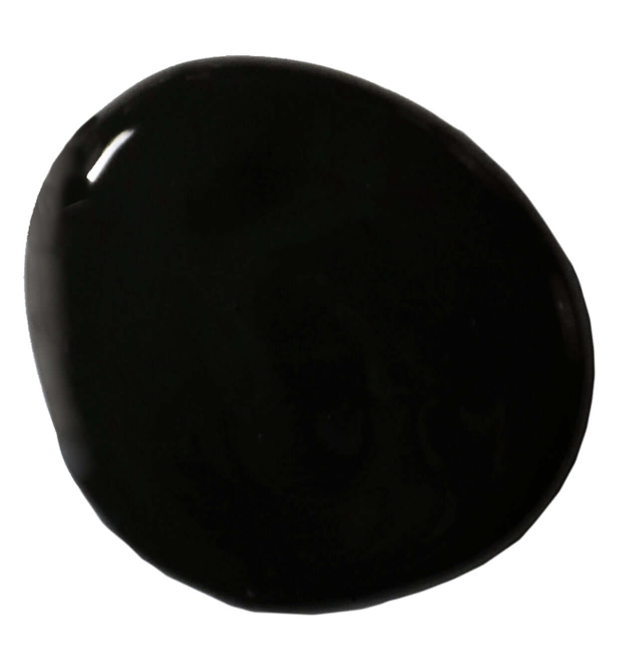 Athenian Black Annie Sloan Wall Paint® in a glossy black paint swatch on a white background.