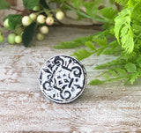Jemima Antique White Iron Knob