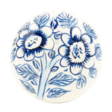 Blue & White Floral Knob
