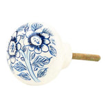 Blue & White Floral Knob