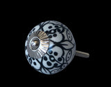 Black and White Ceramic Knob