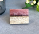 Tilly Pink resin and wood knob