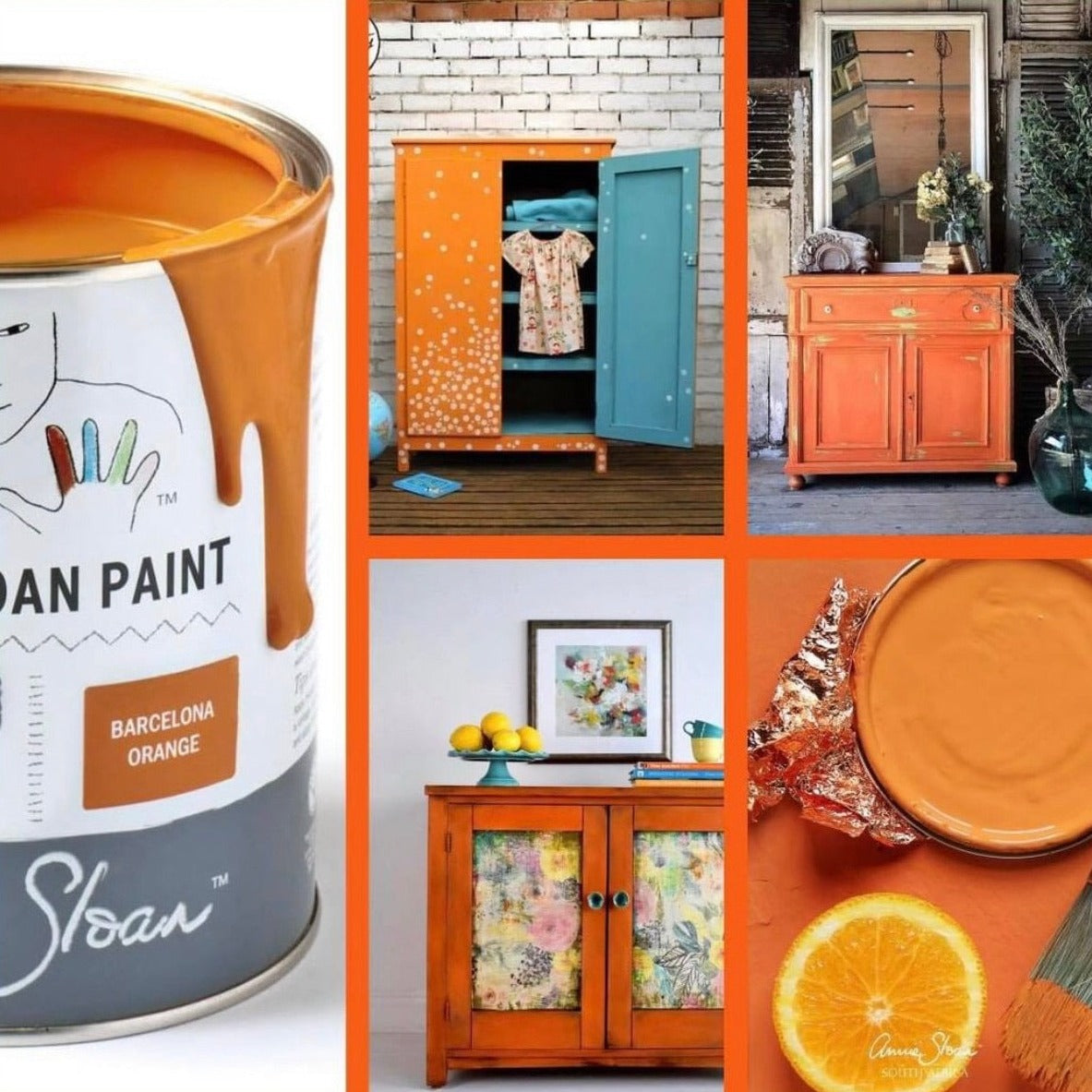 Barcelona Orange Chalk Paint® Litre (Softer pastel in color compared to  quart color)