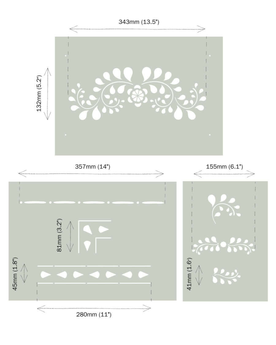 Faux Bone Inlay Annie Sloan Stencil