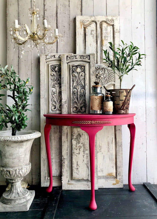 Capri Pink Half Moon Table