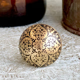 Billie Gold & Black Moroccan Engraved Knob