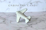 White Vintage Metal Aeroplane Knob