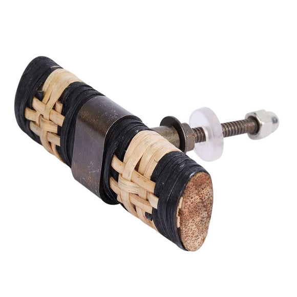 Black & Natural Rattan Handle
