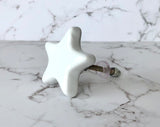 White Ceramic Star Knob